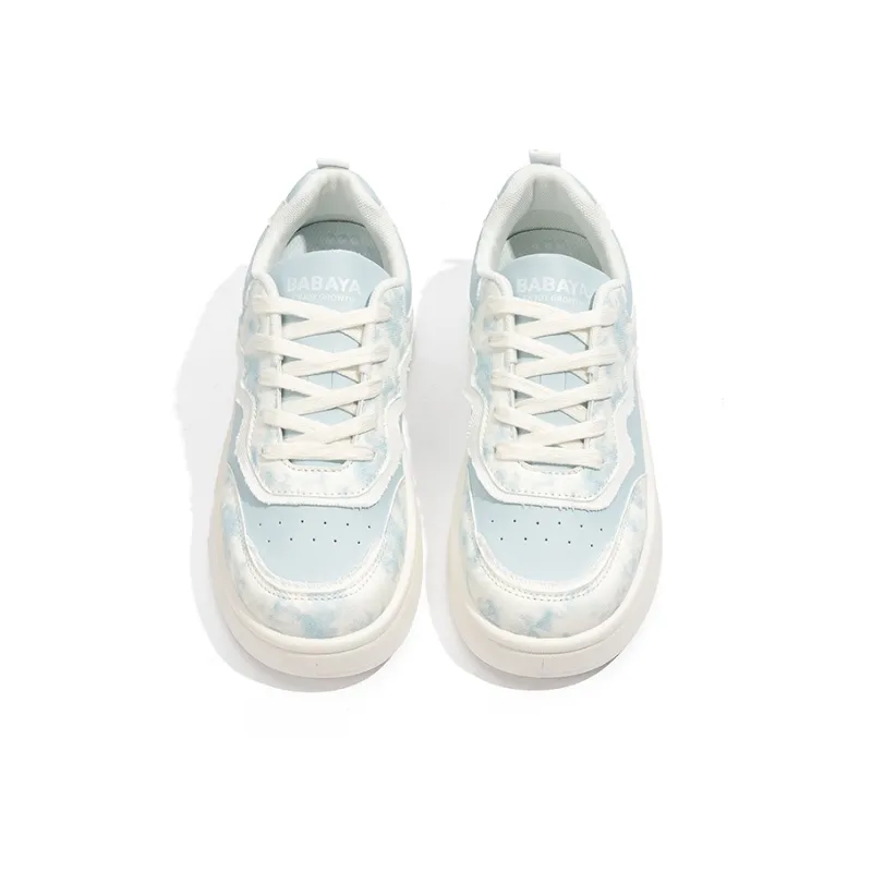 Babaya Slip Resistant Breathable Low Top Skateboard Shoes Women's Blue-5