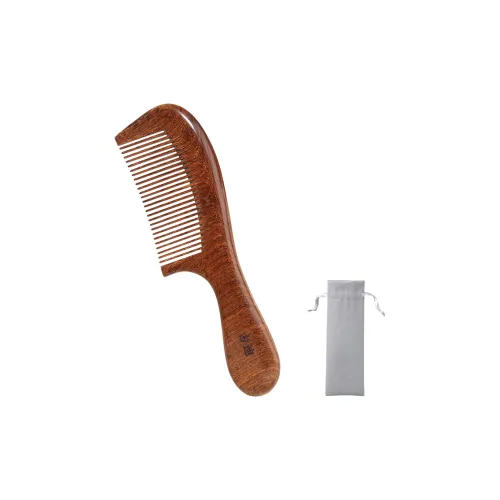 JIANYINGSHU Solid Wood Carving Home Massage Scalp Natural Golden Sandalwood Comb