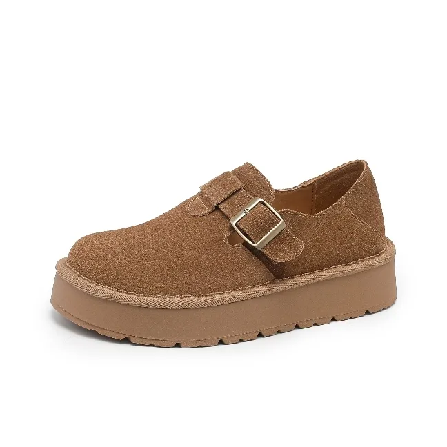 BAFFN Casual Single Shoes 3CM Women's Camel-0