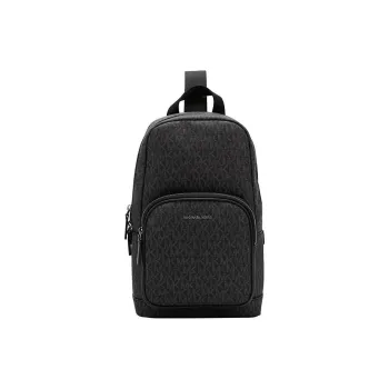 MICHAEL KORS MK Cooper Artificial Leather Commuter Bag Crossbody Sling Bag Men's Black