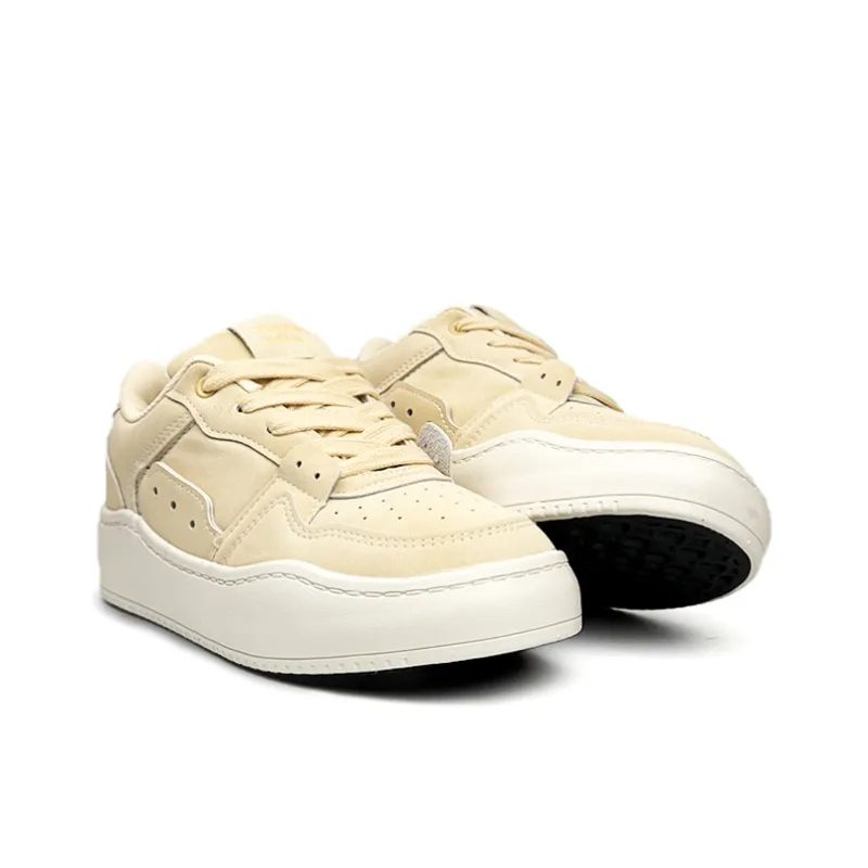 Mengsai Coverage Abrasion Resistant Low Top Skateboard Shoes Women's Yellow-4