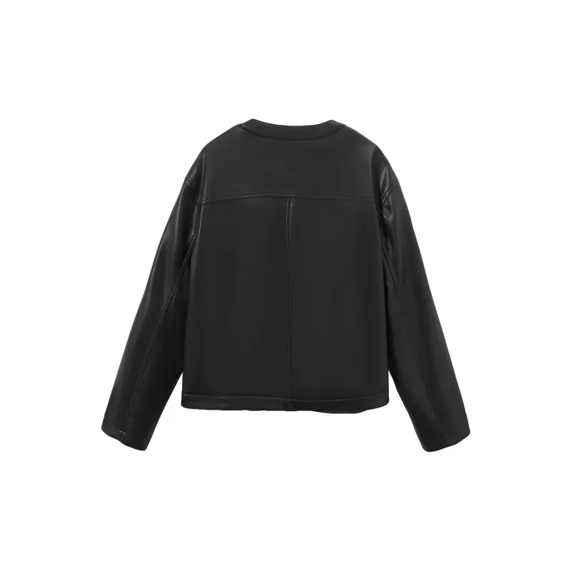 Hotwind Cropped Coat Women's Black-1