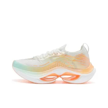 XTEP Cushioning, Wear Resistant Low Top Running Shoes Women's White Orange