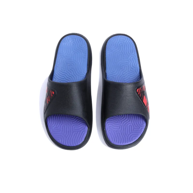 PEAK State Pole Slip Resistant Abrasion Resistant Cushioning Slide Slippers Unisex Black Neon Bright Red-4