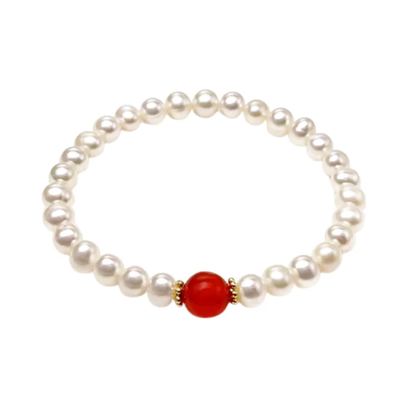 Oriental Jade Freshwater Pearl Bracelets Women's-0