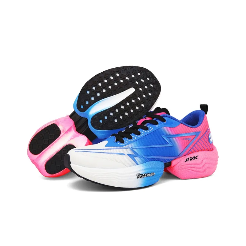 Lin Feng Cushioning Abrasion Resistant Rebound Height Increasing Low Top Kids' Running Shoes Aurora Blue Teenagers-4