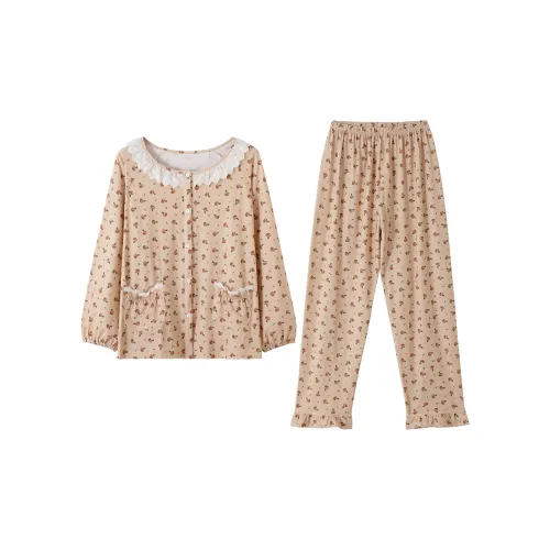 MADALLO Pajama Set Women's Wheat