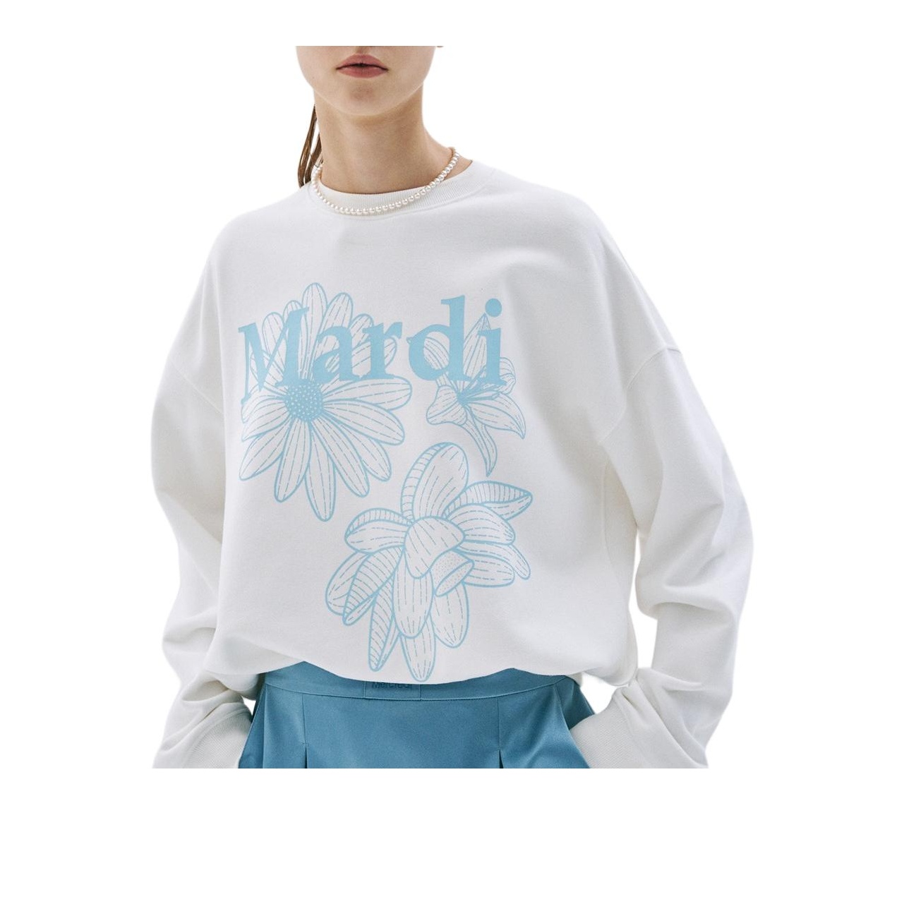 Mardi Mercredi Blue Hoodies Sweatshirts on Sale & Authentic
