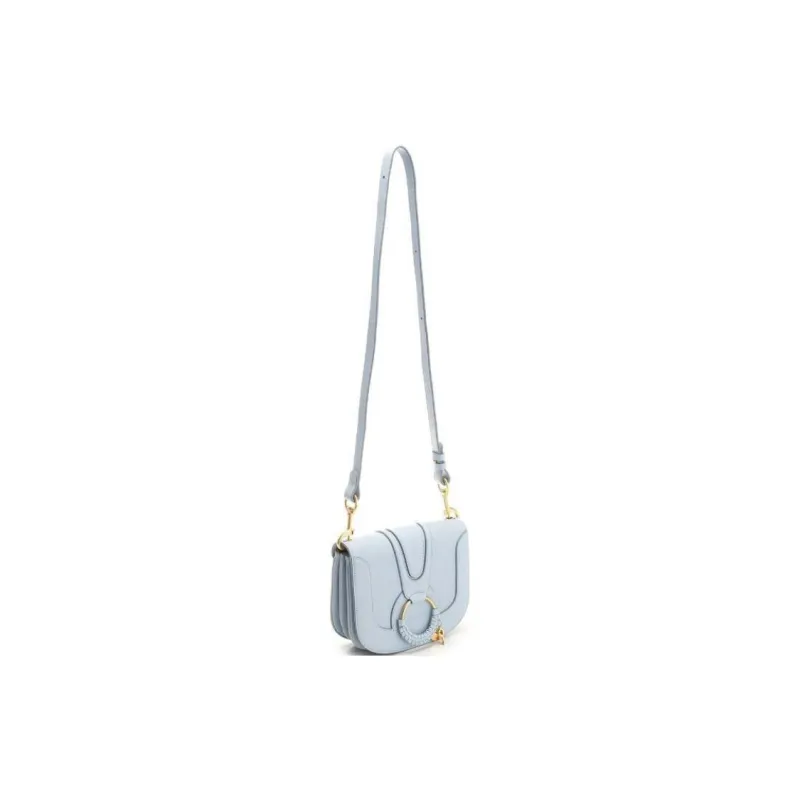 See By Chloe Hana Grain Goatskin Crossbody Bag, Shoulder Bag Women's Blue-5