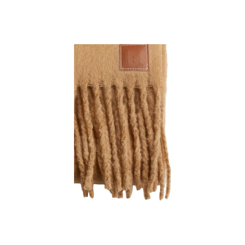H&M Polyester Knit Scarves Women's Beige-1