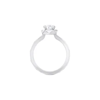 Graff 18K White Gold Diamonds Rings Unisex Silver
