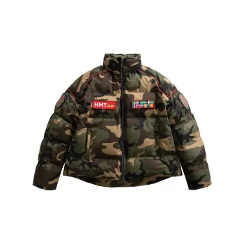 JEFF HAMILTON Puffer Jacket Unisex Camouflage