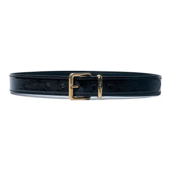 MIU MIU Leather Belts Women's Black Width 3CM