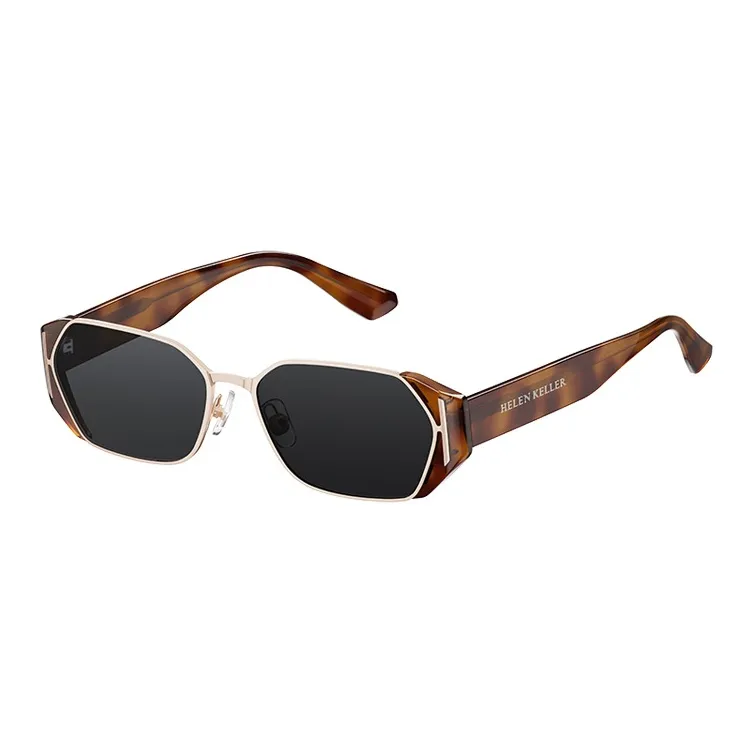 HELEN KELLER Plate Frame Irregular Shape Sunglasses Unisex-1