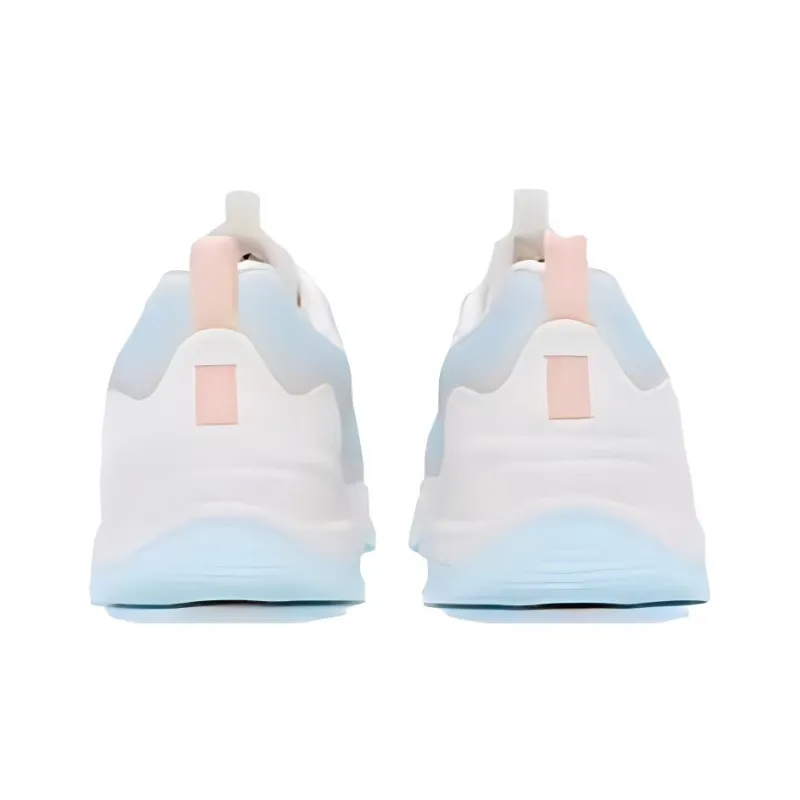 XTEP Man Dance Cushioning Wear Resistant Low Top Running Shoes Women's White Blue Pink-3