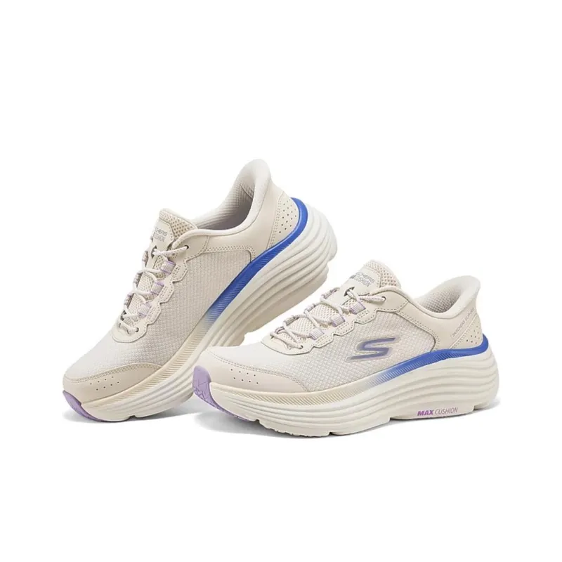 Skechers Slip Ins Anti Slip Wear Resistant Low Top Casual Running Shoes Women's Ecru-2