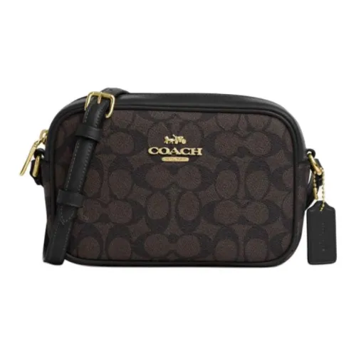 COACH Jamie Artificial Leather Camera Bag Shoulder Bag Crossbody Bag Mini Women's Walnut Black