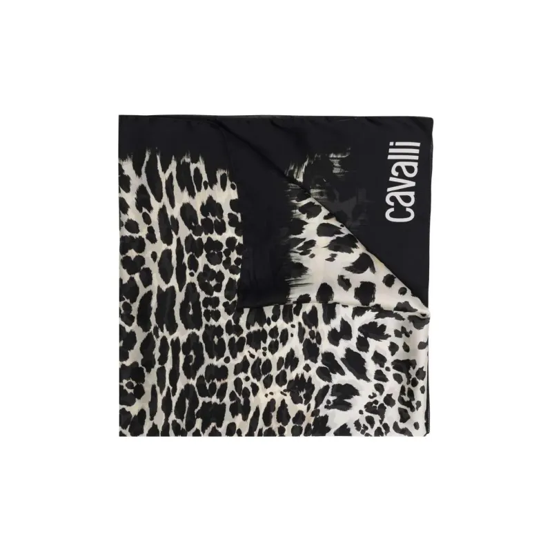 Roberto Cavalli Silk Silk Scarves Men's Black/White-0