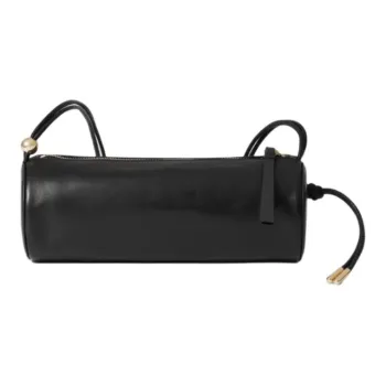 Other Stories Cow Leather Shoulder Bag Small Size Women's Black