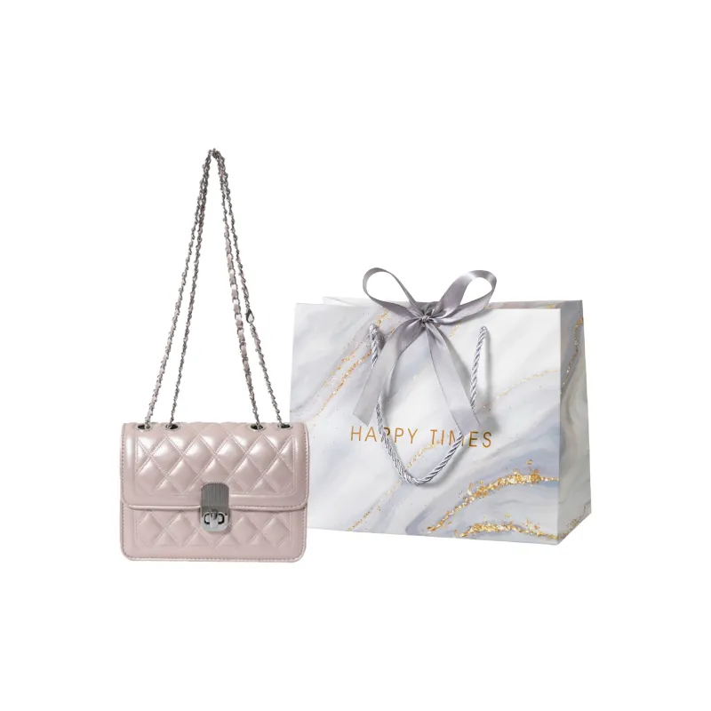 Miss Angel PU Shoulder Bag, Crossbody Bag Women's White/Silver/Pink-9