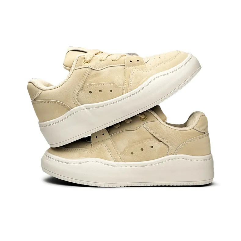 Mengsai Coverage Abrasion Resistant Low Top Skateboard Shoes Women's Yellow-3