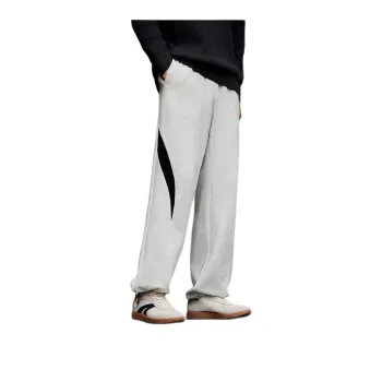 Anta Knitted Sports Pants Men's Ash Ash  1