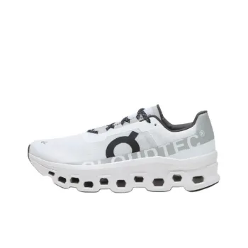 On Cloudmonster Anti Slip Wear Resistant Low Top Running Shoes Men's White 2025 Edition