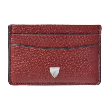 Aspinal Of London Full Grain Leather Card Holder Women's Red