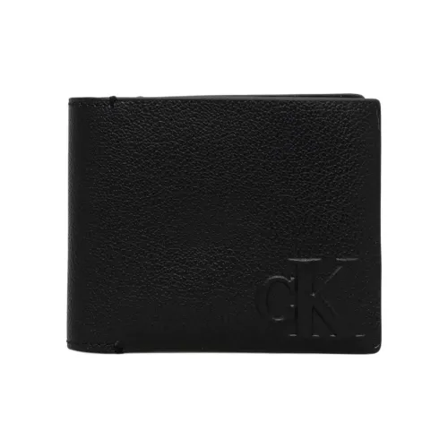 CALVIN KLEIN Embossed Leather Wallet Men's Black