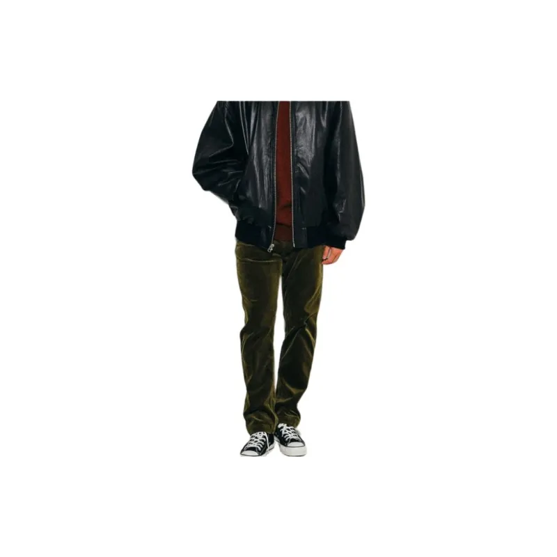 Beams FW24 Casual Pants Men's Olive Green-2