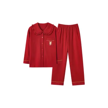 XIAFENYAN Pajama Set Women's Red