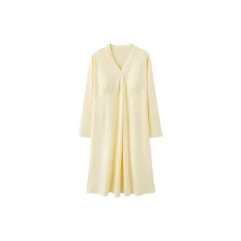 XIAFENYAN Nightgown Women's Yellow