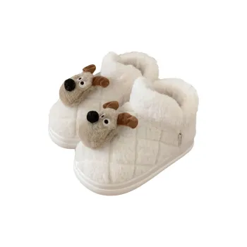 Thin Strips Cotton Slippers Women's, Ivory