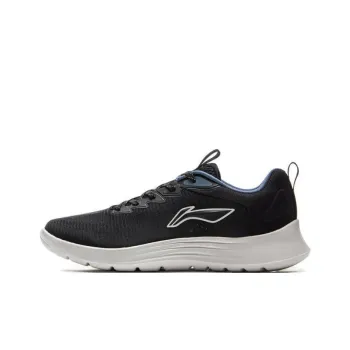 LiNing Feather Cushioning, Slip Resistant, Abrasion Resistant, Lightweight Low Top Sprint Running Shoes Men's Black