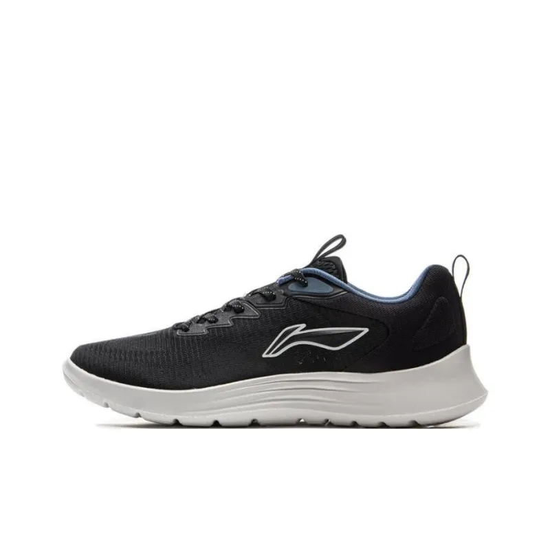 LiNing Feather Cushioning, Slip Resistant, Abrasion Resistant, Lightweight Low Top Sprint Running Shoes Men's Black-0