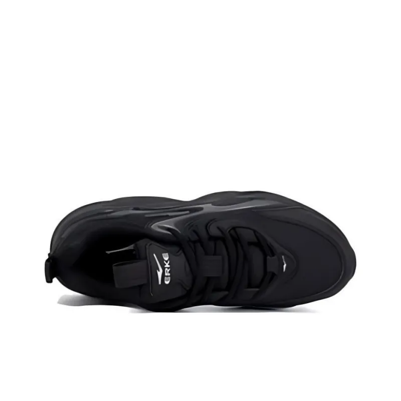 Erke Anti Slip Wear Resistant Low Top Casual Shoes Women's Black-3