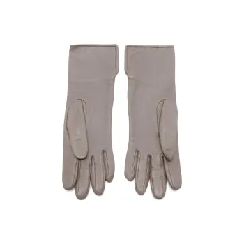 HERMES Leather Gloves Women's Brown