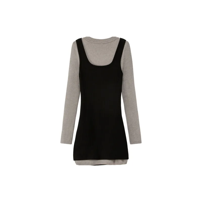 CHUU Long Sleeved Dresses Women's Black-1