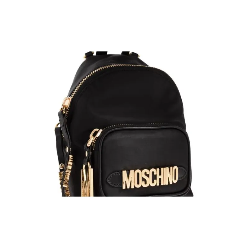 MOSCHINO Cotton Backpack Women's Black-3