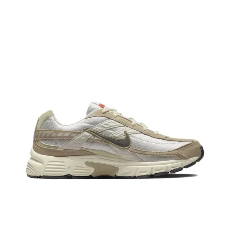 Nike Initiator Cushioning, Breathable, Supportive Low Top Kids Lifestyle Shoes White Brown Unisex-3