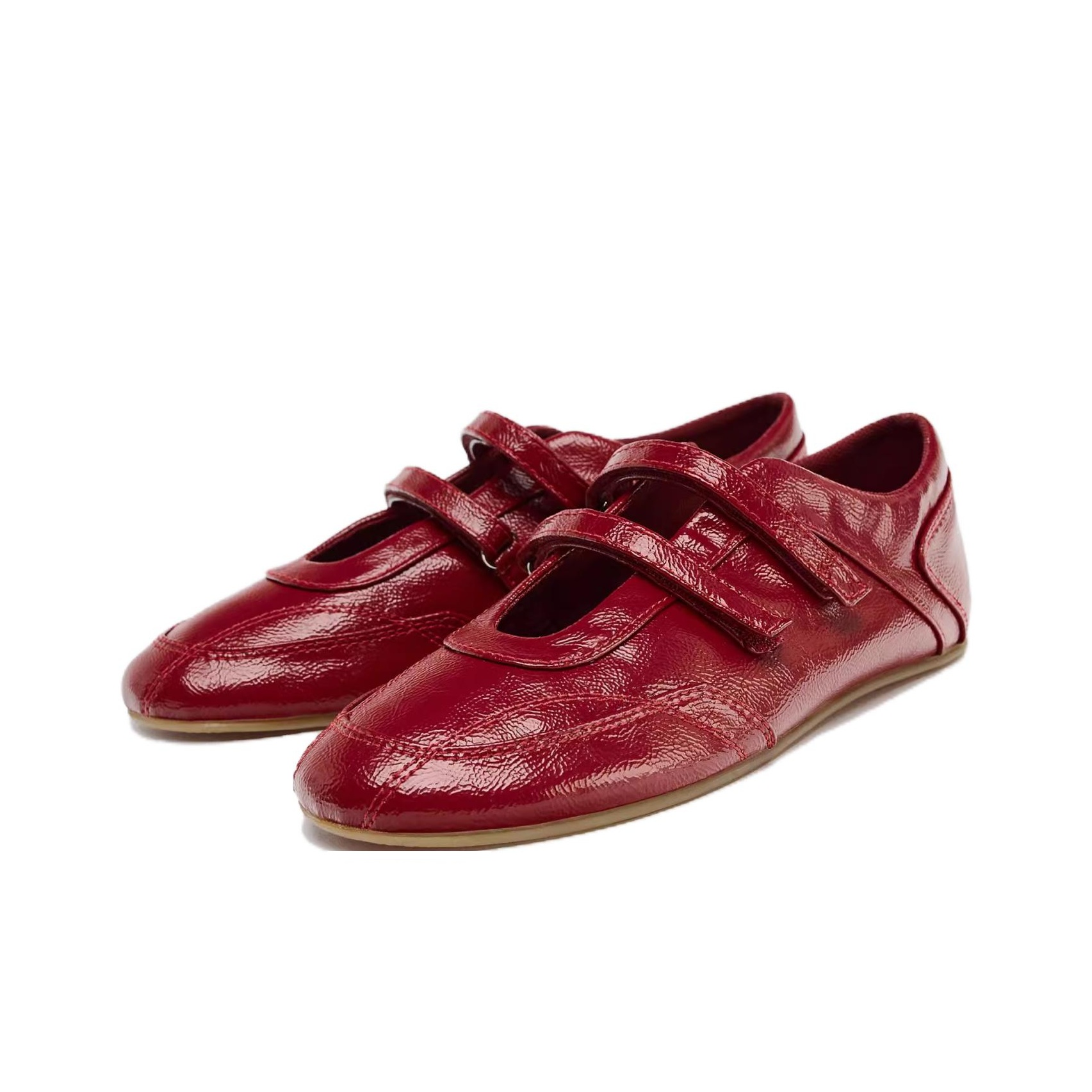 ZARA New Year Casual Single Shoes 0.5cm Women's Red - POIZON