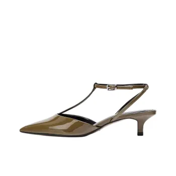 ZARA New Year High Heels 5cm Women's Green