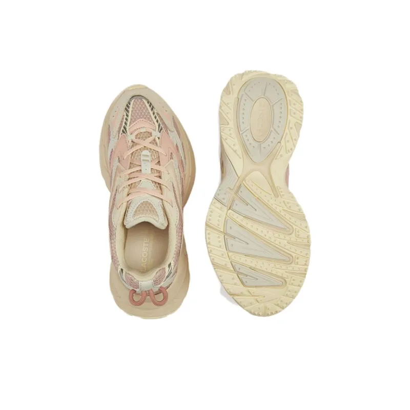LACOSTE L003 Low Top Casual Shoes Women's Beige Pink-4