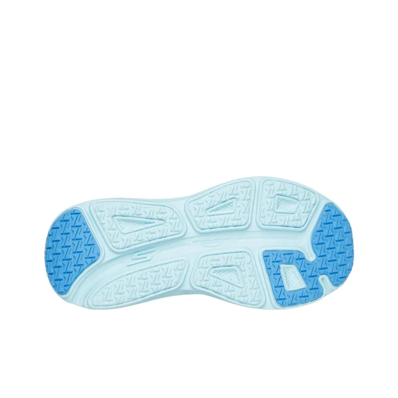 Skechers Women's GO Series Cushioning Slip Resistant And Abrasion Resistant Low Top Running Shoes Women's White Blue-5