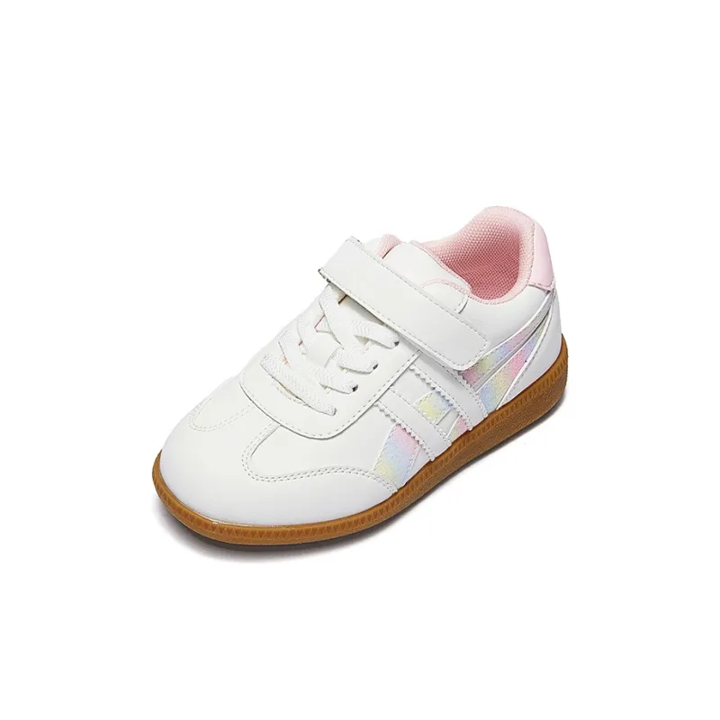 Snoffy Durable Breathable Low-Top Kids' Skateboarding Shoes Light Cloud White/Pink Kids'-1