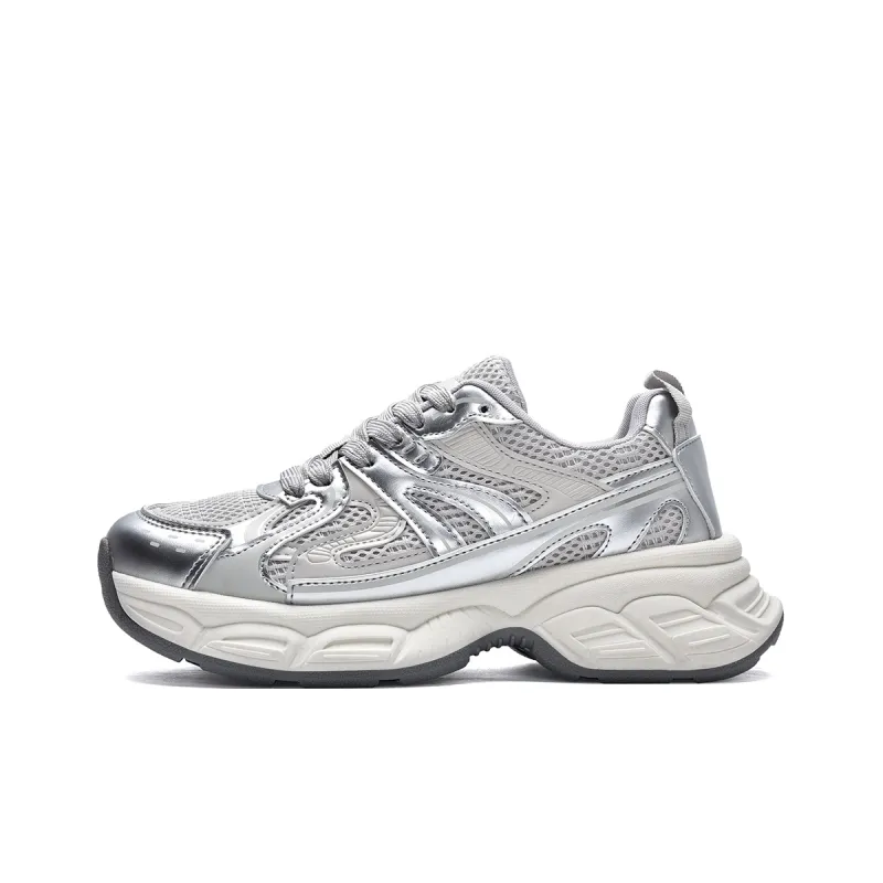 MISTERY Breathable Lightweight Low-Top Chunky Sneakers Women's-0