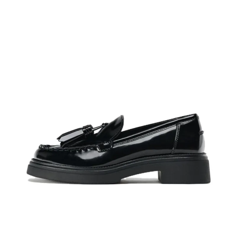 ZARA Loafers 4 Cm Women's Black-0