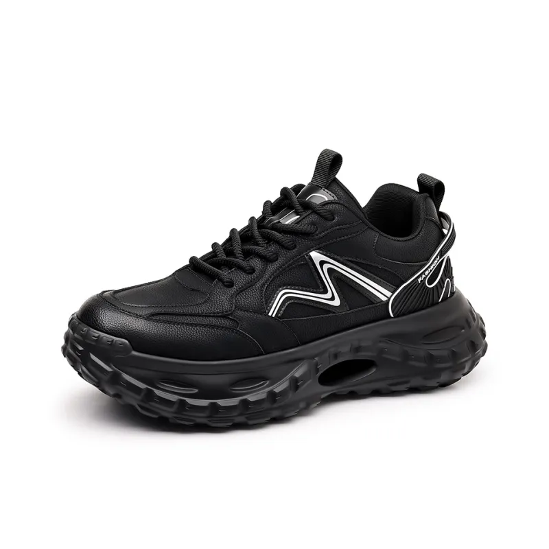 Kangaroo Head Wear Resistant Low Top Chunky Sneakers Unisex Black-0