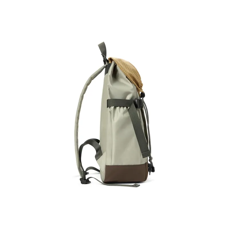 MR.ACE HOMME Fabric Backpack Large Size Unisex Grayish Green/Warm Khaki/Misty Blue Gray-6
