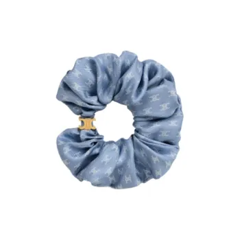 CELINE Scrunchy Mini Triomphe In Silk And Brass With Gold Finish
